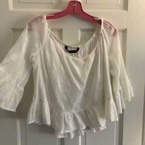 NWOT Zara white elastic off the shoulder top
